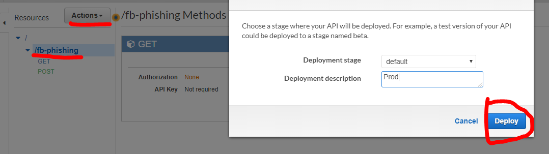 Deploying the API